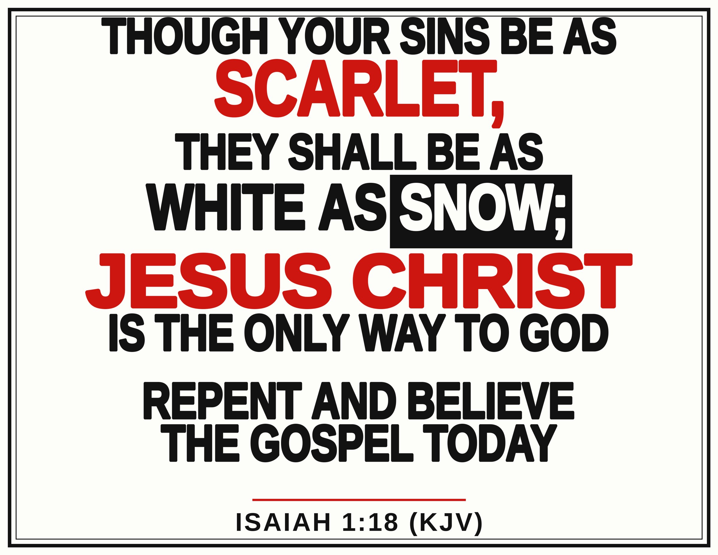 Though Your Sins Be as Scarlet